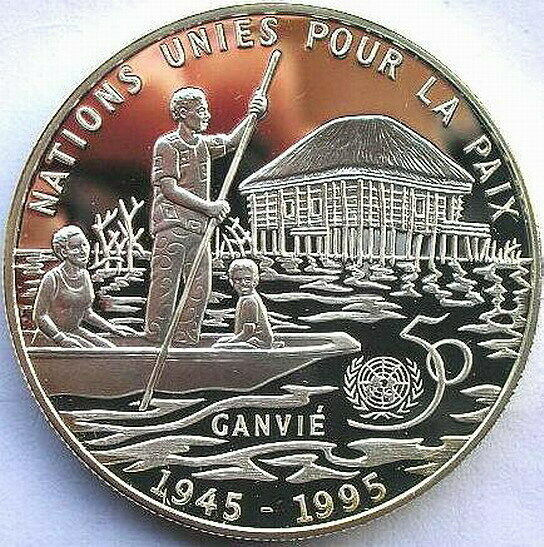 Read more about the article Benin 1995 United Nations 6000 Francs Silver Coin Proof