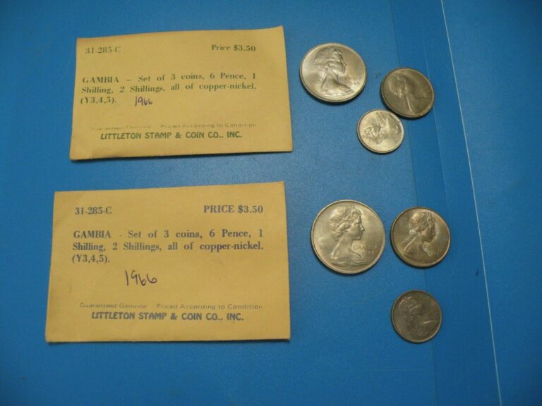 Read more about the article Gambia 1966 6 pence  1 shillings  2 shillings total 6 coins O23