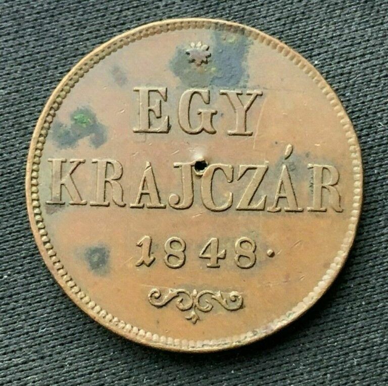 Read more about the article 1848 Hungary 1 Krajczar Coin XF     Copper World Coin      #C280