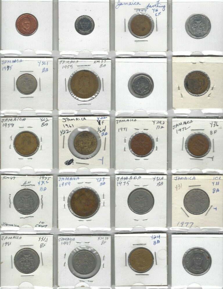 Read more about the article Jamaica Coin Lot 20 Old Vintage Jamaican Coins 🇯🇲