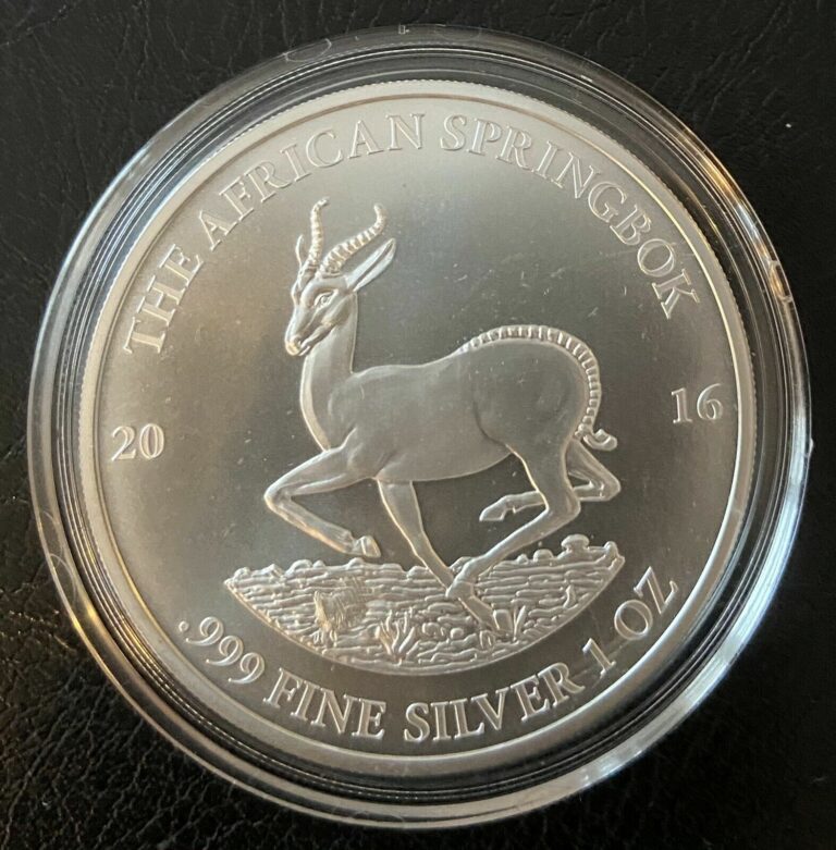 Read more about the article 2016 Gabon African Springbok 1oz .999 Silver Coin 1000 Francs -Low Mintage 30K