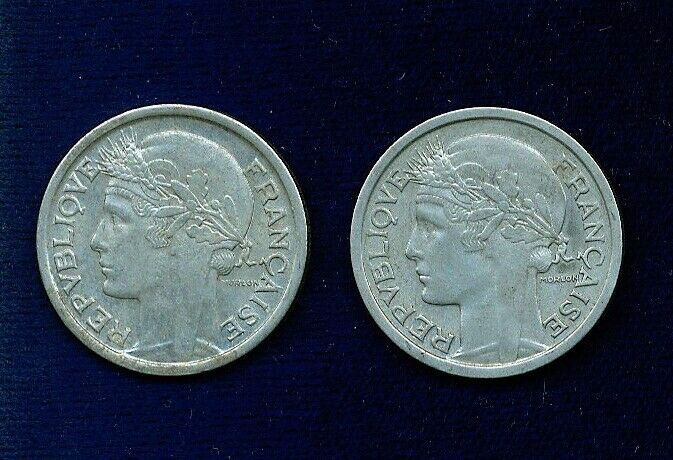 Read more about the article FRANCE  REPUBLIC  1944-C and 1945-C 1 FRANC COINS  LOT OF (2)  ALMOST UNCIRCULATED