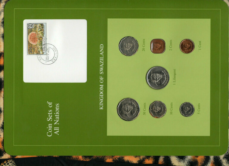 Read more about the article Coin Sets of All Nations Swaziland 1975-1982 UNC 50 cents 1 Lilangeni 1981