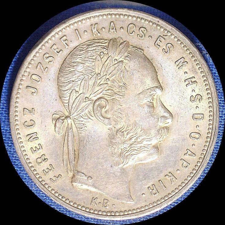 Read more about the article Hungary 1880   1 forint  old silver world coin High Grade