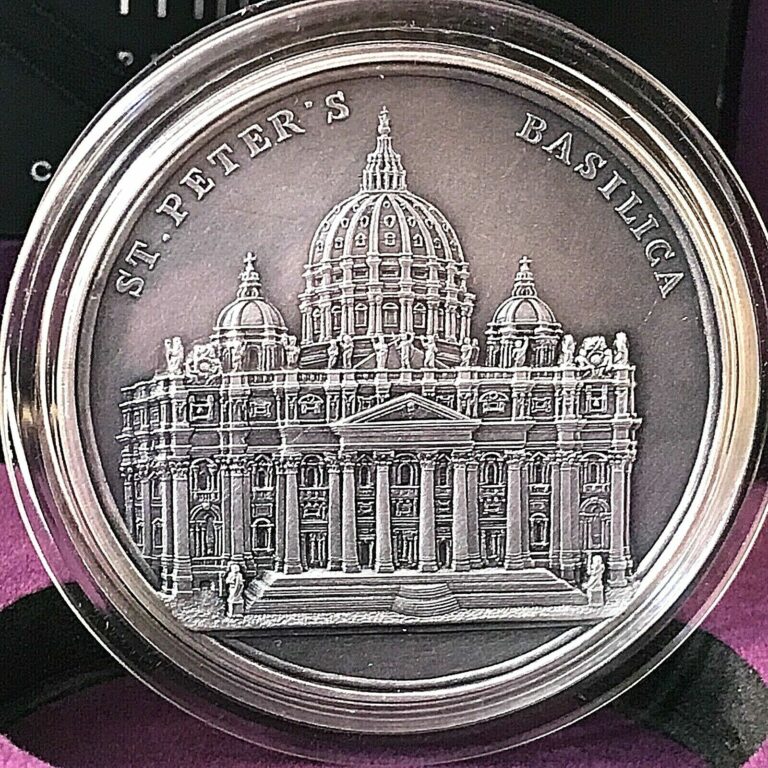 Read more about the article Benin 2017 “St Peters Basilica” 1500 Francs Mauquoy Silver Coin.