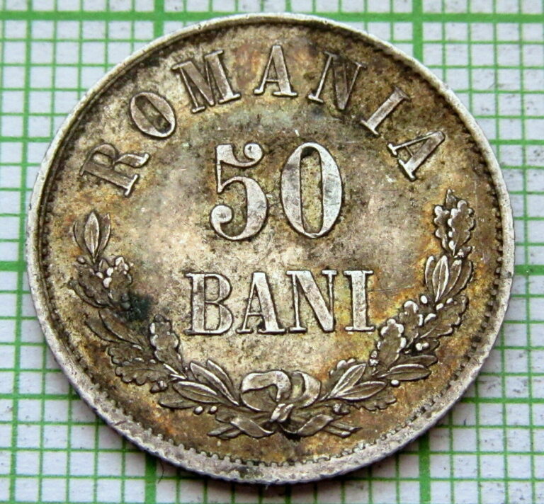 Read more about the article ROMANIA CAROL I 1873 50 BANI SILVER PATINA HIGH GRADE
