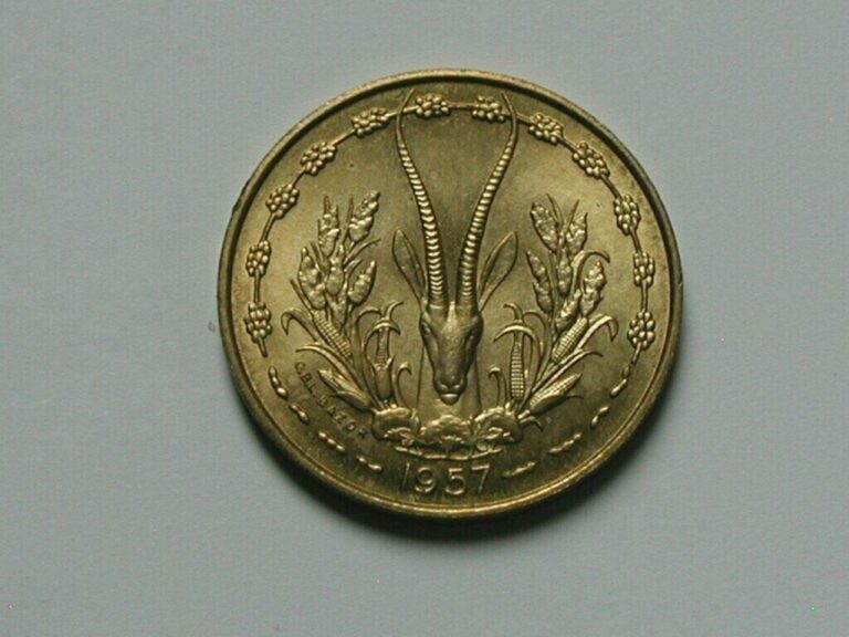 Read more about the article French West Africa (Togo) 1957 10 FRANCS Coin AU++ with Toned-Lustre and Gazelle