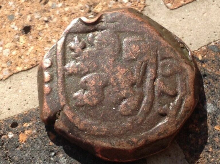 Read more about the article 1623 ? Copper King Philip IV Lion Castle Spain Treasure Chest Era Cob Coin D8