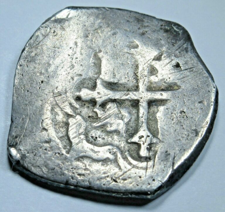 Read more about the article 1600’s Spanish Mexico Silver 2 Reales Cob Antique Colonial Pirate Treasure Coin