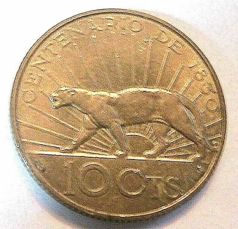 Read more about the article 1930 Uruguay 10 Cents Puma Centenial Ch BU Lustrous Original South American Coin