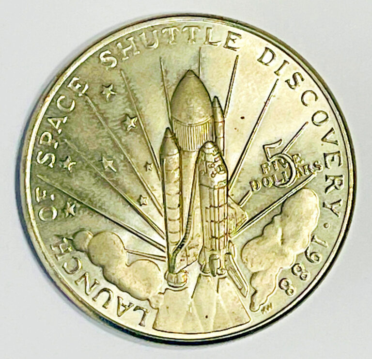 Read more about the article Marshall Islands 1988 Five Dollars Space Shuttle Launch Large Collectible Coin