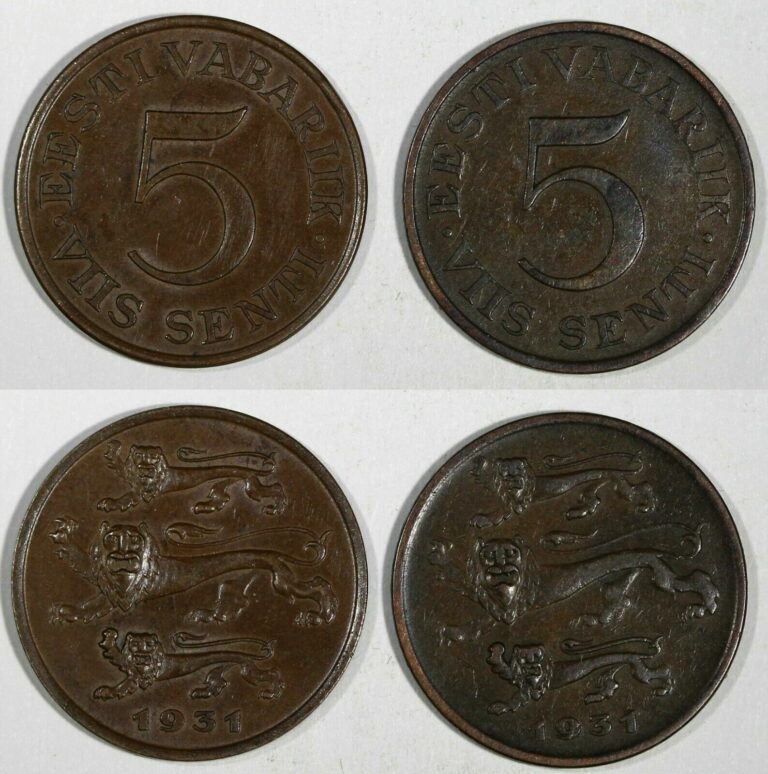 Read more about the article ESTONIA Bronze LOT OF 2 COINS 1931 5 Senti 23.3mm KM# 11 (19 568)