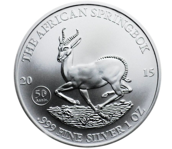 Read more about the article GABON 1000 FRANCS 2015 SPRINGBOK SILVER COIN 1 oz .999 50th Anniversary BU