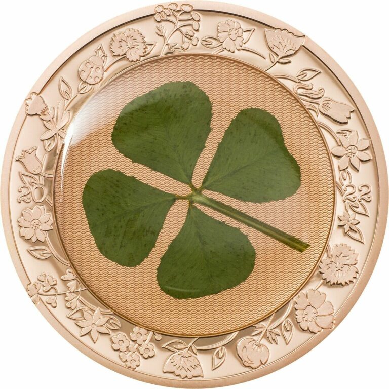 Read more about the article 2022 Palau Ounce of Luck Four 4 Leaf Clover 1 Oz Silver $5 Coin OGP JM305
