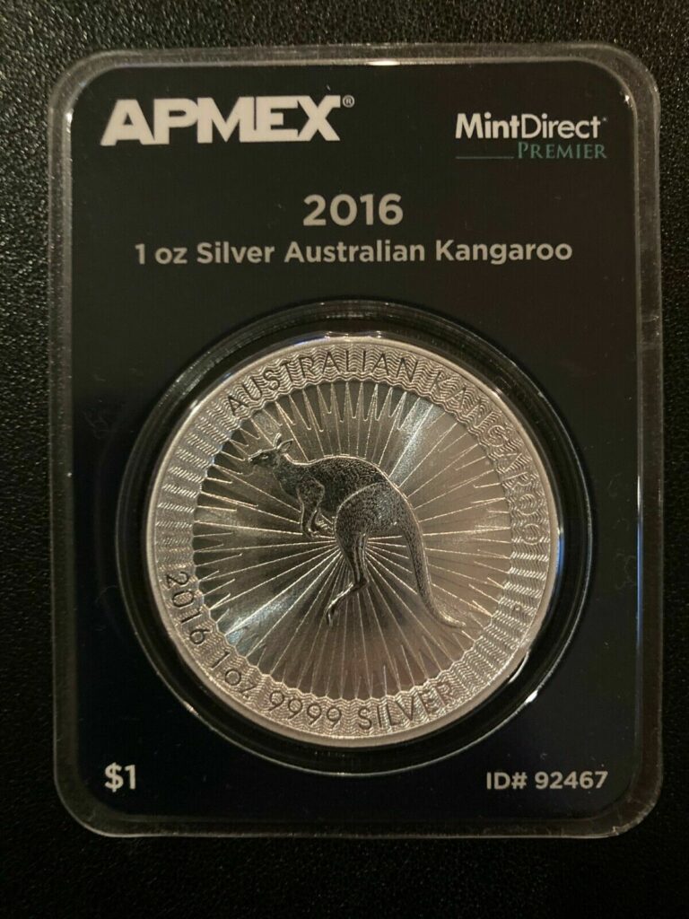 Read more about the article 2016 $1 Australia Kangaroo 1 oz .9999 Silver BU (MintDirect®) in TEP Perth Mint