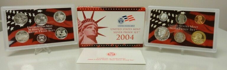 Read more about the article 2004 United States 90% silver proof set of 10 coins #69422 FREE SHIPPING