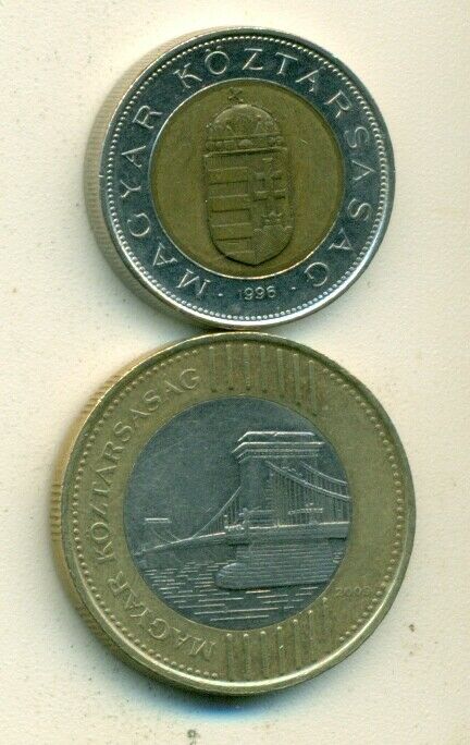 Read more about the article 2 DIFFERENT BI-METAL COINS from HUNGARY – 1996 100 FORINT and 2009 200 FORINT