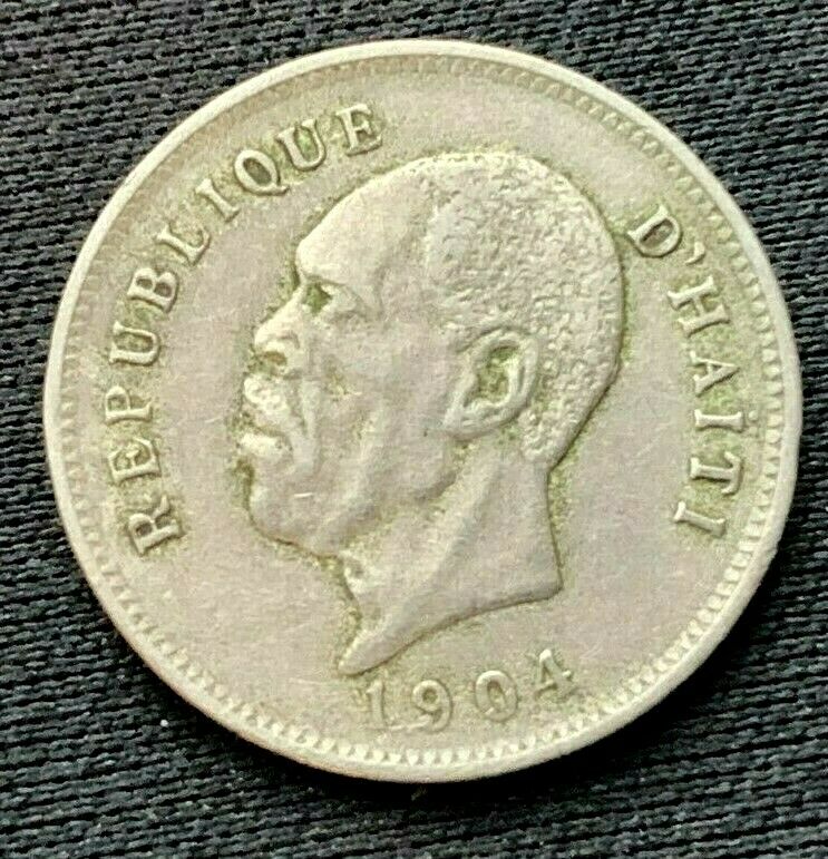 Read more about the article 1904 Haiti 5 Centimes Coin XF       World Coin Copper nickel      #C401