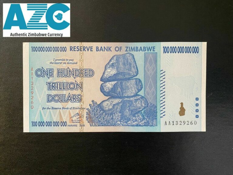 Read more about the article Authentic Zimbabwe 100 Trillion Dollar Banknote