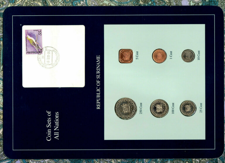 Read more about the article Coin Sets of All Nations Suriname UNC 1987-1989 10 25 100 250 cents 1989