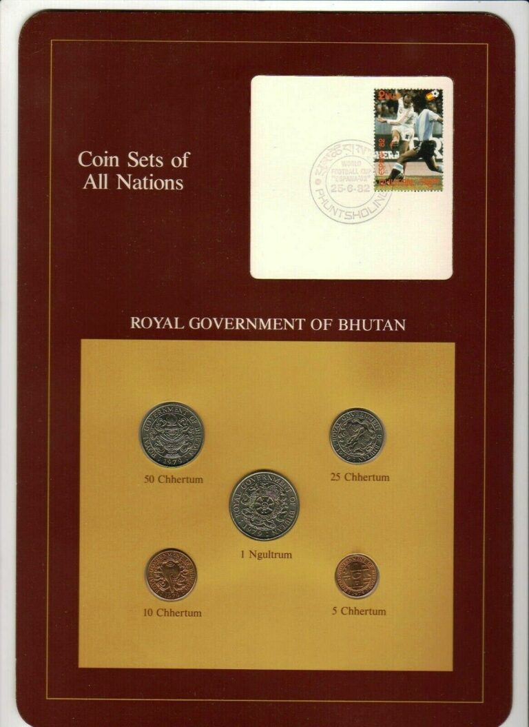Read more about the article 1979 BHUTAN – MINT UNC COIN SET (5) – COIN SETS OF ALL NATIONS w/ SOCCER STAMP