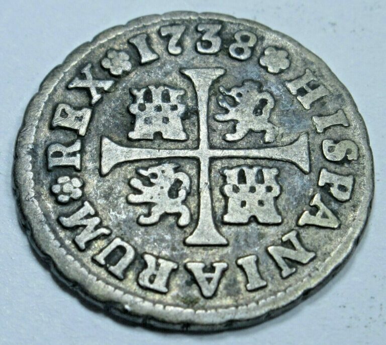 Read more about the article 1738 Spanish Silver 1/2 Reales Antique Colonial Cross 1700s Pirate Treasure Coin