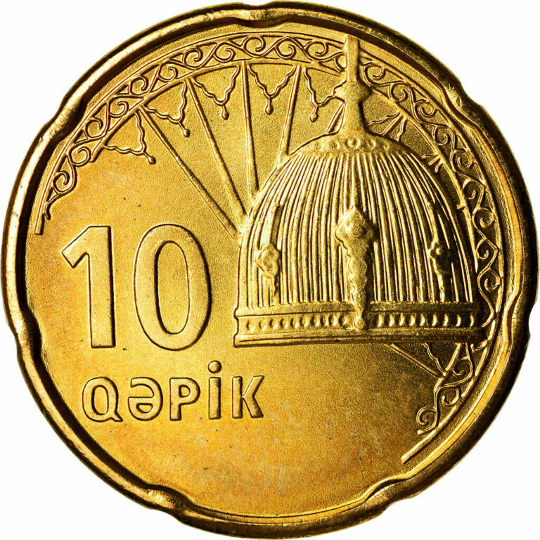 Read more about the article [#852812] Coin  Azerbaijan  10 Qapik  Undated (2006)  MS  Brass plated steel