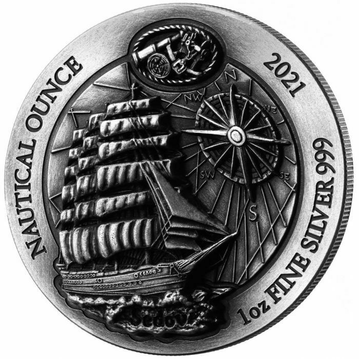 Read more about the article SEDOV NAUTICAL OUNCE – 2021 1 oz High Relief Antique Finish Silver Coin – Rwanda
