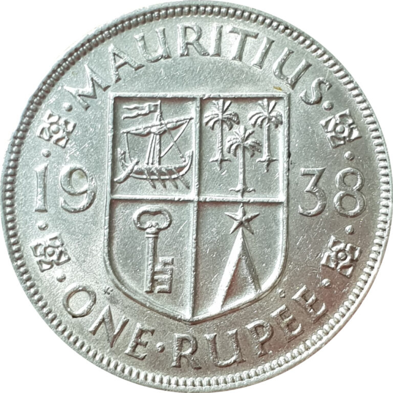 Read more about the article Mauritius 1938 Unc 1 Rupee Silver Coin George VI British Colony Rare Year