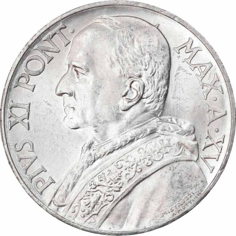 Read more about the article [#903315] Coin  VATICAN CITY  Pius XI  10 Lire  1936  MS  Silver  KM:8