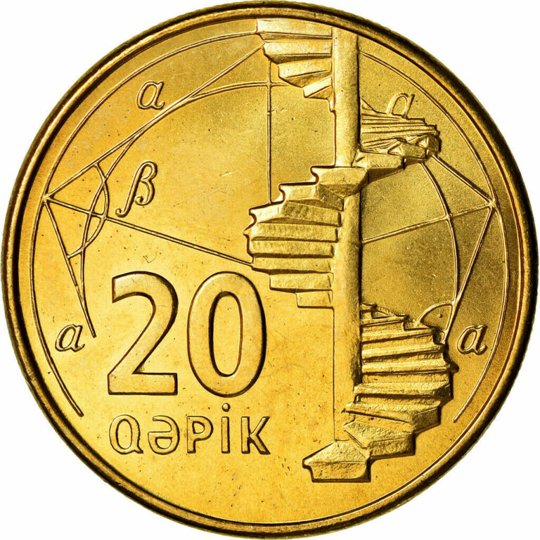 Read more about the article [#852814] Coin  Azerbaijan  20 Qapik  Undated (2006)  MS  Brass plated steel