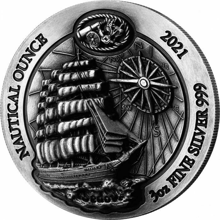 Read more about the article SEDOV  NAUTICAL OUNCE – 2021 3 oz High Relief Antique Silver Coin – Rwanda
