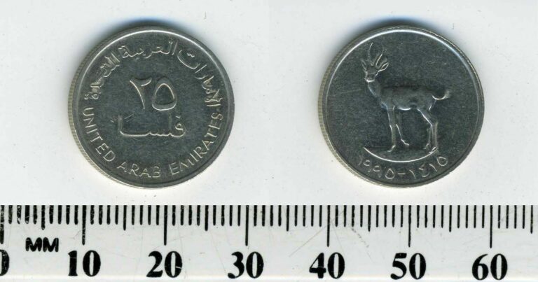 Read more about the article United Arab Emirates 1995 (1415) – 25 Fils Copper-Nickel Coin – Gazelle