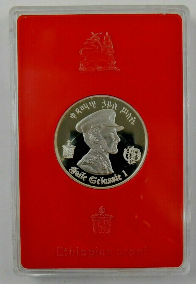 Read more about the article 1972 Ethiopia $5 Haile Selassie I Silver .999 Fine .8037 oz Proof Coin B3508