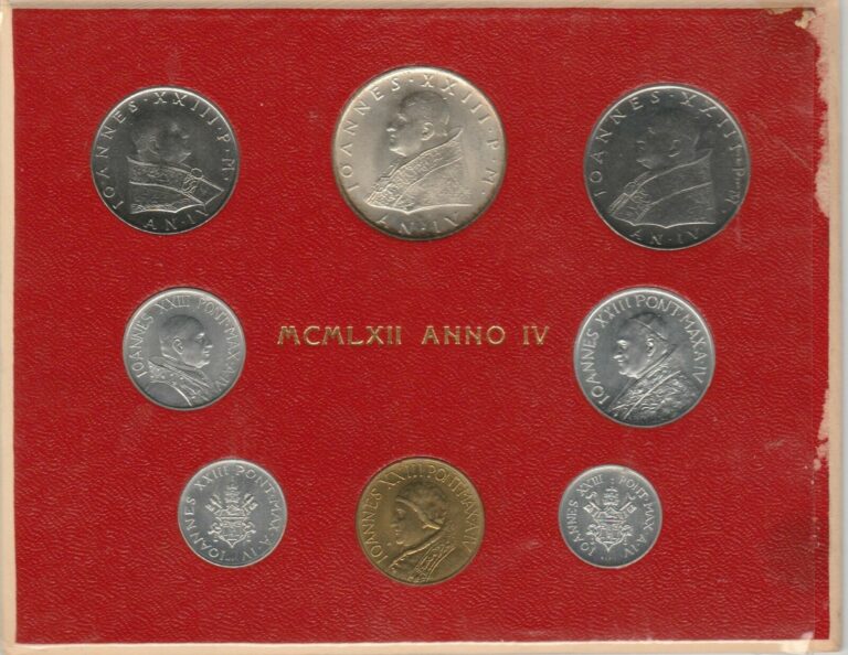 Read more about the article 1962 Vatican City Divisional Coins Set Year IV FDC UNC MF72814
