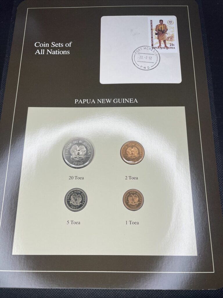 Read more about the article Coins of all Nations Papua New Guinea – 4 Coins and Stamp