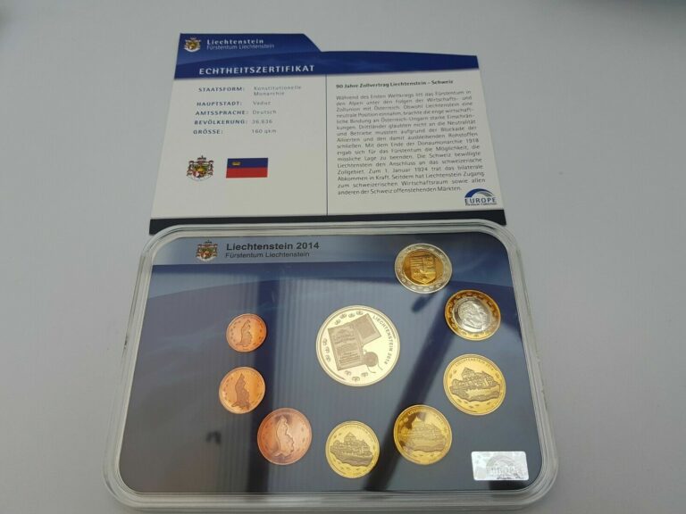 Read more about the article 1 Ceros – 10 Xeros TRIAL 2014 Rare Excellent Condition Coins set Liechtenstein