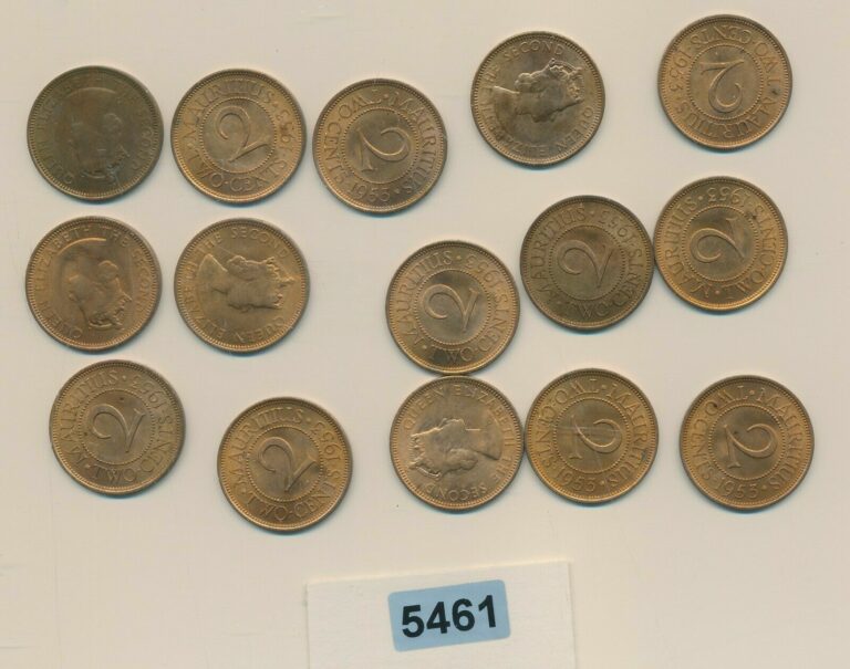 Read more about the article MAURITIUS – 2 CENTS 1953 – ORIGINAL UNCIRCULATED – 15 COINS – #5464