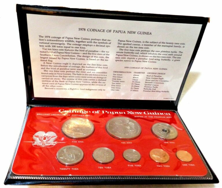 Read more about the article Papua New Guinea 1978 Mint Set  8 Coins  KM #MS8