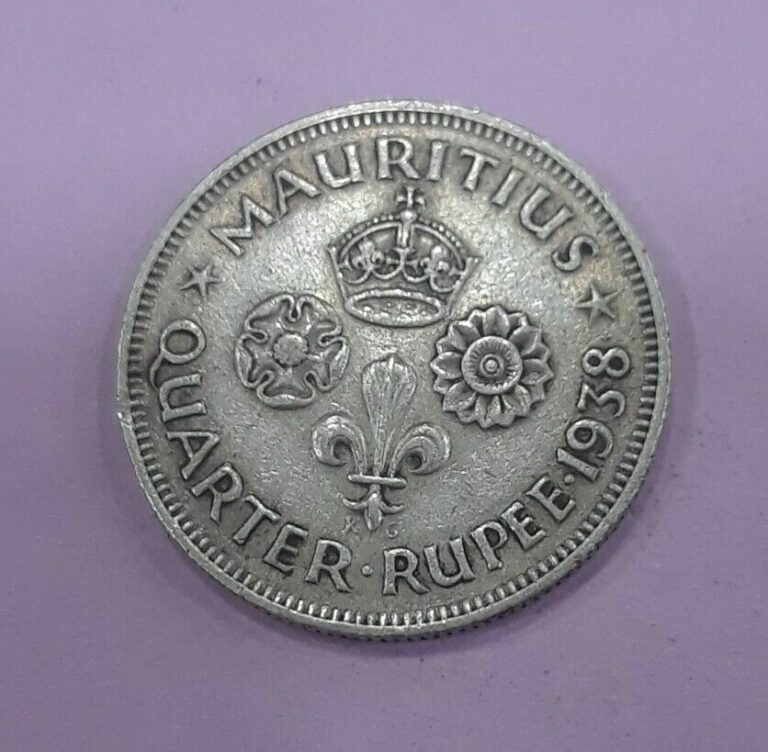 Read more about the article 1938 Mauritius 1/4 Rupee  km#