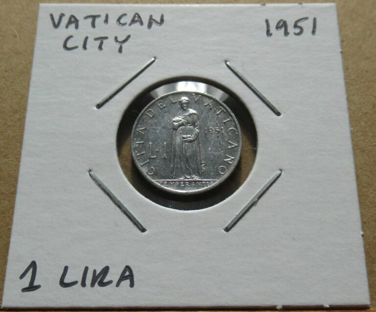 Read more about the article Vatican City 1 Lira 1951 Coin in 2×2 Flip C0101