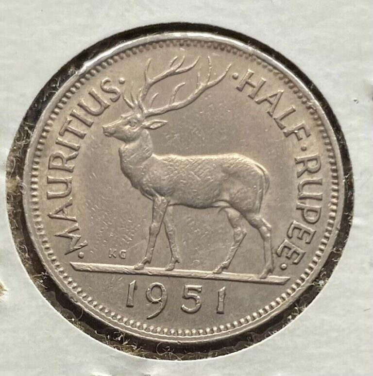 Read more about the article Mauritius Half Rupee 1951 AU Coin