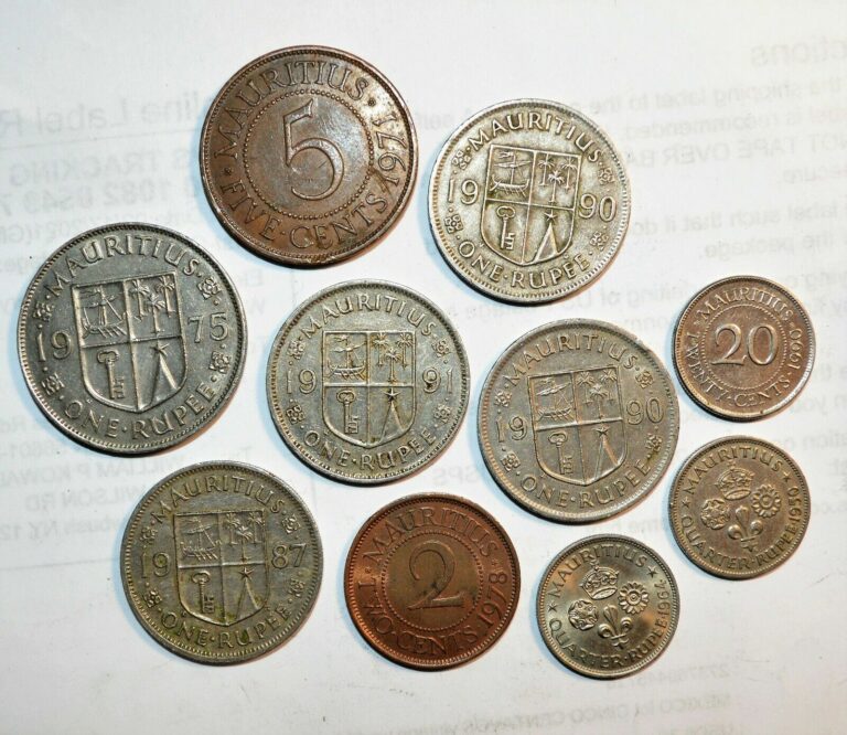 Read more about the article AFRICA LOT – MAURITIUS 1 2 5 20 RUPEE world rare COLLECTIBLE COINS