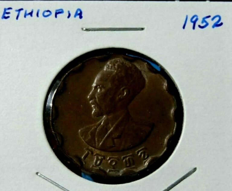 Read more about the article 1936-1944 ETHIOPIA ONE CENT COIN BU