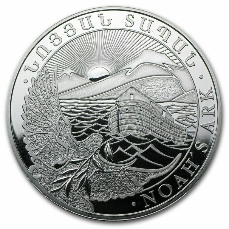 Read more about the article **ONLY 89 204 MINTED** 2013 1/2 oz Armenia Silver Noah’s Ark Coin ~ BU