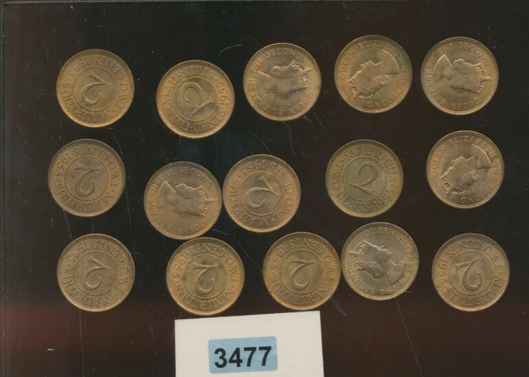 Read more about the article MAURITIUS – 2 CENTS 1953 – ORIGINAL UNCIRCULATED – 15 COINS – #5477