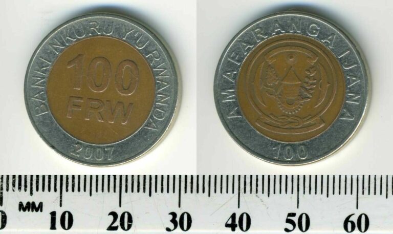 Read more about the article Rwanda 2007 – 100 Francs Bi-Metallic Coin – The Coat of arms