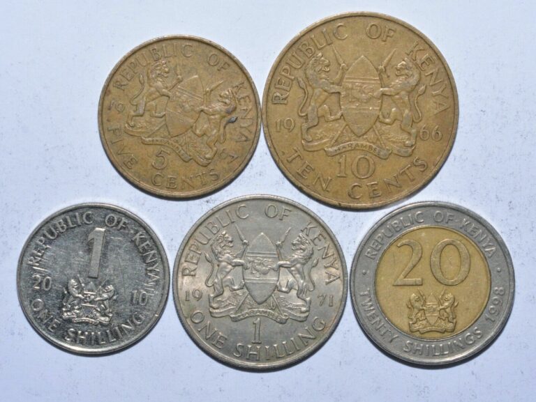 Read more about the article Lot Of 5 Kenya Coins Cents/Shillings 1966-2010 – Free Shipping Within US!