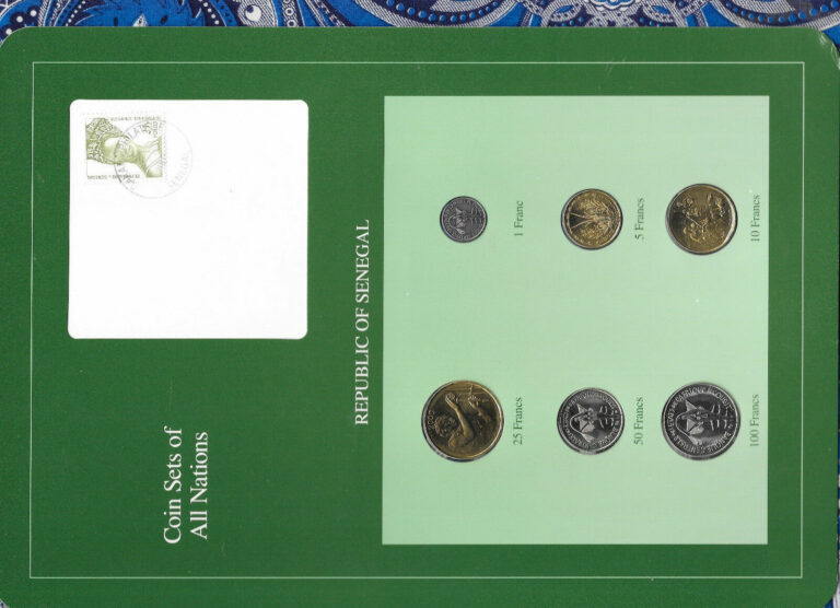 Read more about the article Coin Sets of All Nations Senegal (WAS) w/card UNC All 2000 but 100 Francs 1997