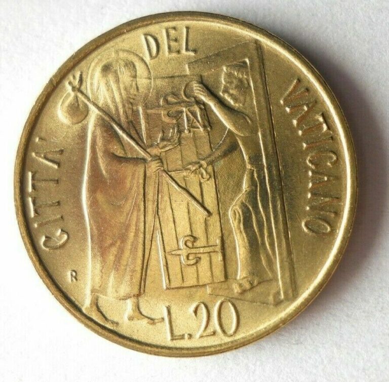 Read more about the article 1981 VATICAN CITY 20 LIRE – AU/UNC – Low Mintage Coin – VATICAN BIN A